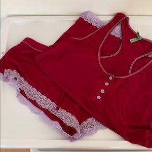 Honeydew Intimates Red and Purple Pajama Set